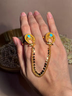 Moon Sona Double Ring - Turquoise