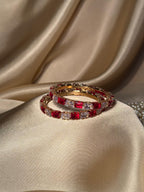 Prism bangles Gold - Red & White  (kids collection)
