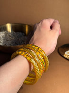 Sunshine Gulnaz bangle - Red n green