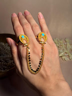 Moon Sona Double Ring - Turquoise