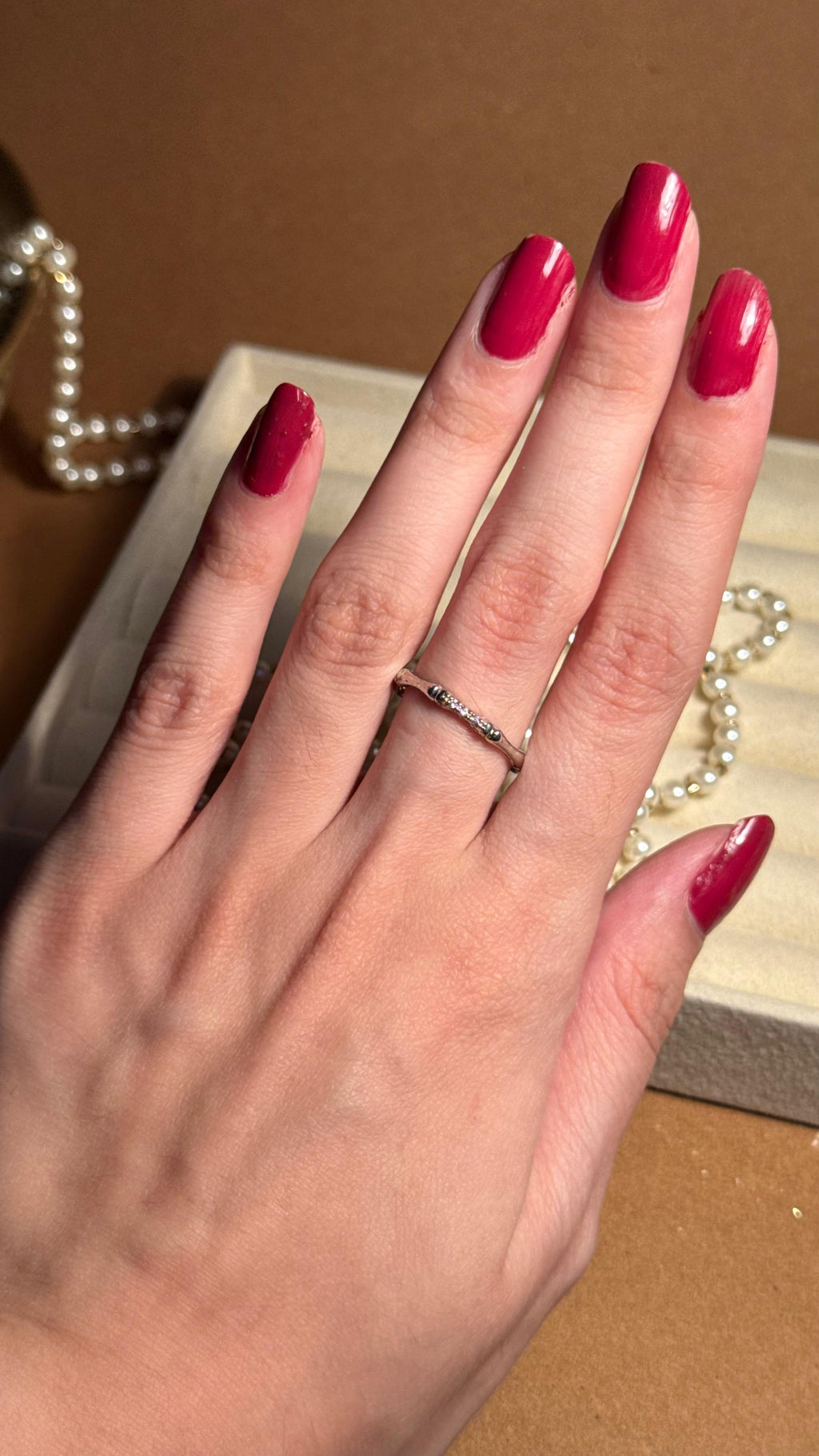Elara Dotted Silver Ring
