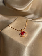 Royal Oval Necklace (Red)