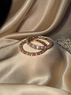 Prism bangles Gold - Pink & White  (kids collection)