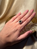Droplet Ring Gold - Black