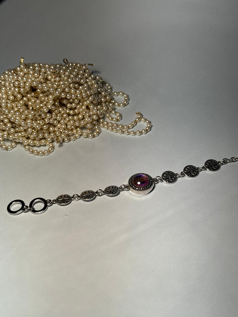 Halo Gem Bracelet - Purple