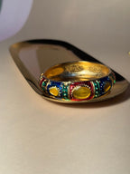 Rangeen Cuff (bracelet) - Yellow & Blue