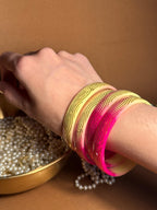 Two shade bangle - Yellow n Red