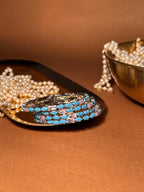 Zainab bangles Silver - Sky Blue & White (kids collection)