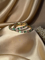 Prism bangles Gold - Light Green & White  (kids collection)