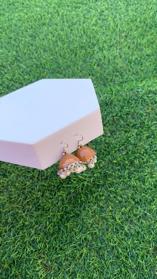 Hania Jhumki - Light brown