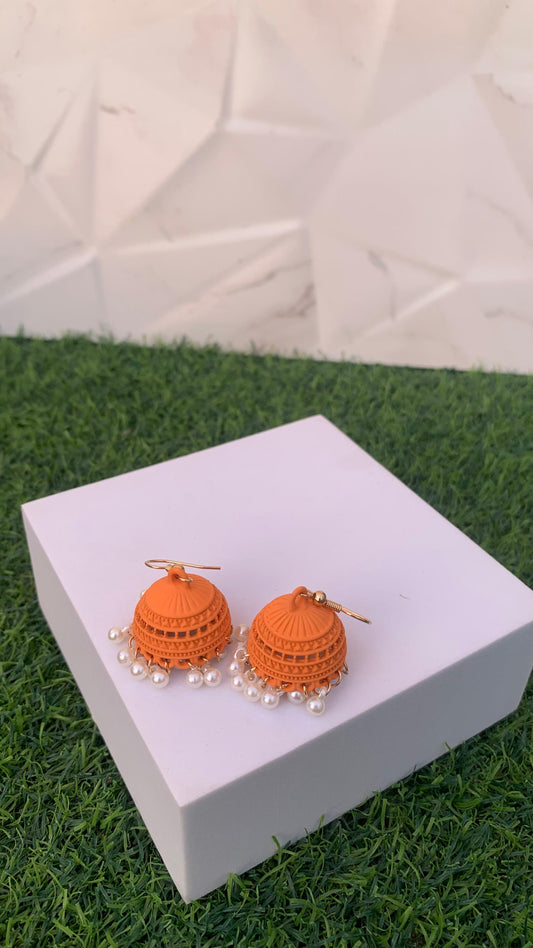 Matt jhumki - Orange