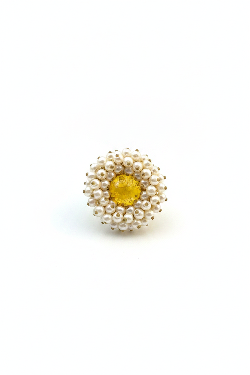 Noor moti angoothi - White Gold