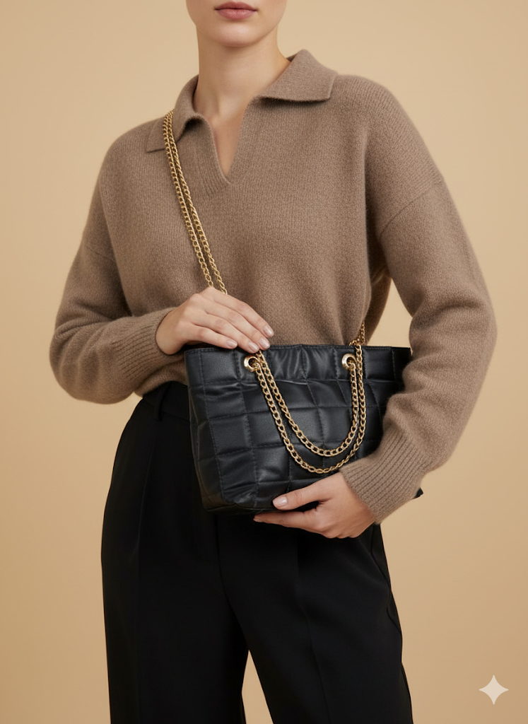 SWK-1 Black Embossed Bag