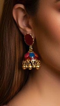 oval jhumki