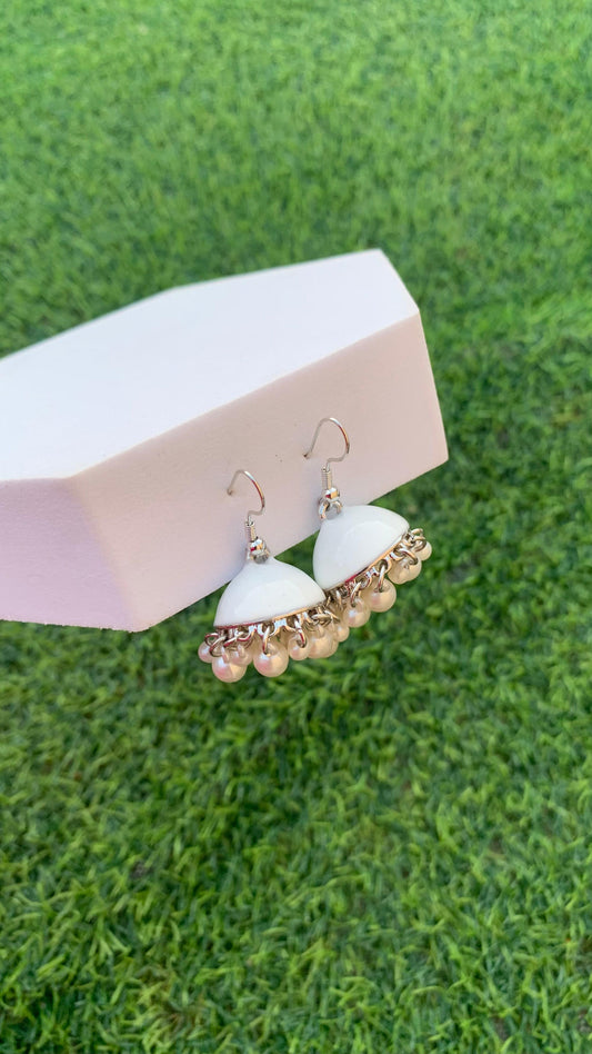 Hania Jhumki - White