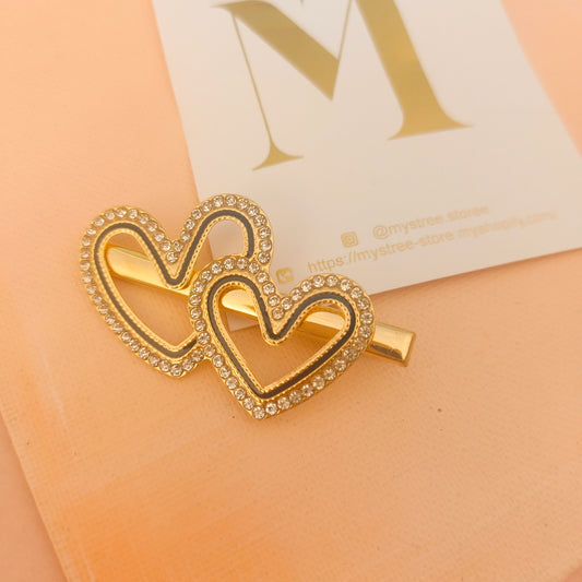 HS- 02 Hearts Hair Clip