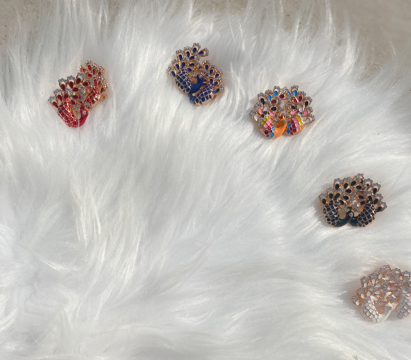 NF-1-156 Peacock Earrings