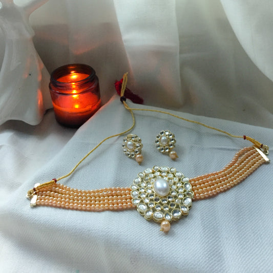CSS-14 Kundan  Kali- Gold Pearl
